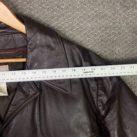 Vintage Sears Leather Jacket With Down Liner Men's 52 Brown Fight Club - Picture 11 of 15